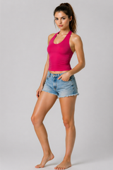 Bamboo Fabric Women Halter Top | Ultra-Soft, Breathable & Eco-Friendly Summer Top