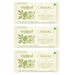 OnReal Matcha Bae Plant-Based Protein Bars | 15g Protein | No Refined Sugar | High Fiber | Almond Butter, Pistachios & Matcha | Vegan, Gluten-Free | Clean Label Snack