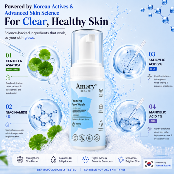 Amary Beaute Acne Control Foaming Face Wash + Barrier Cleanser