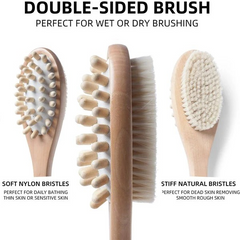 Bath Brush 2 In 1 with Free Loofah | Body Brush with Handle