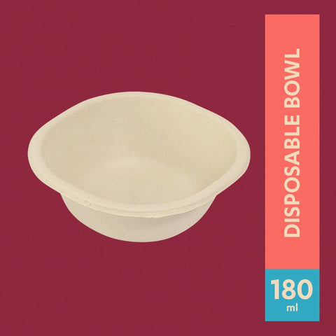 CHUK 180ml Sugarcane Bagasse Disposable Bowl - Pack of 2