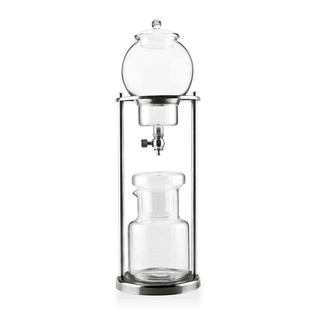 The Bean Co Roasters Cold Brew Coffee Tower – 500ml Capacity | Japan-Style Slow Drip Cold Brew Maker | Premium Glass & Wood Design