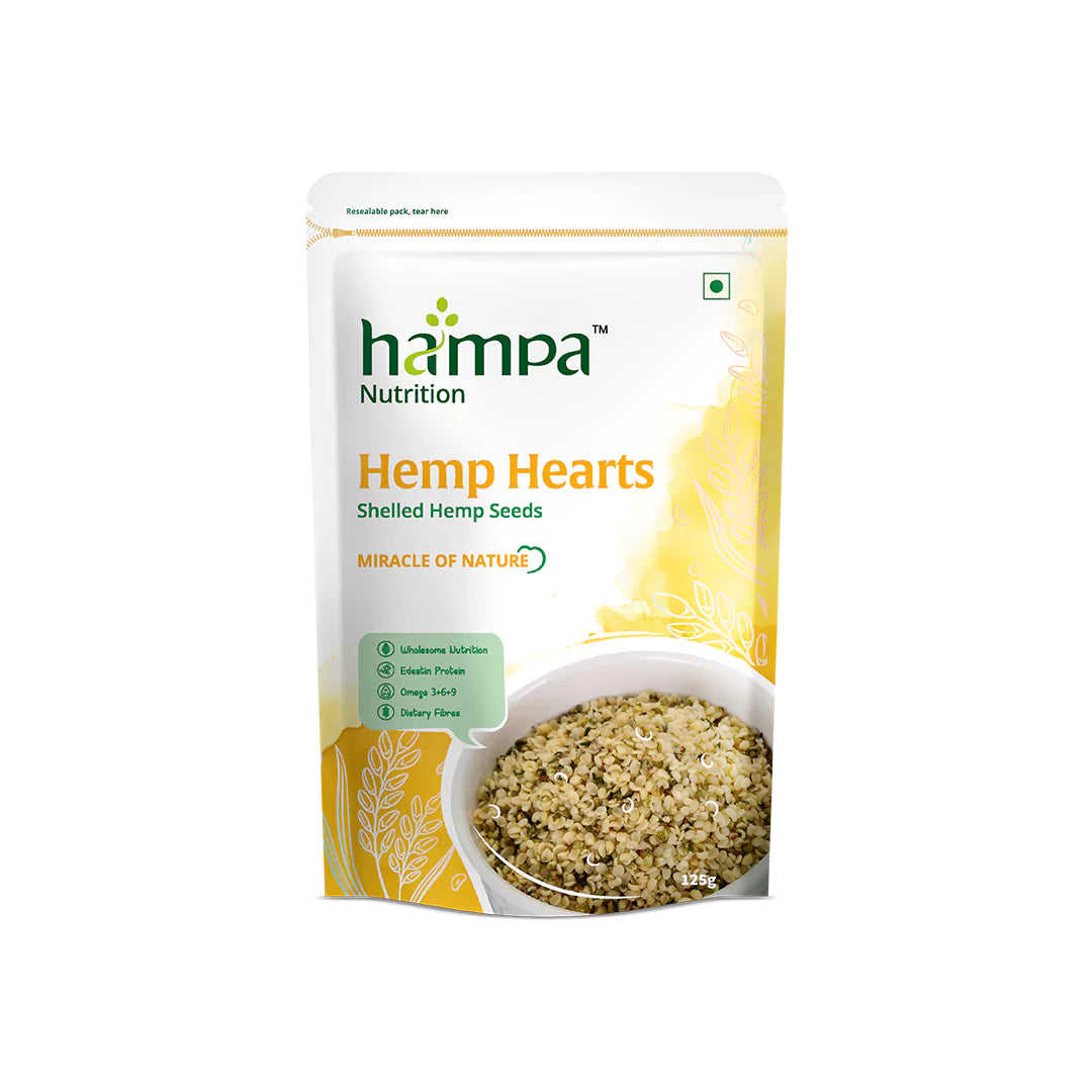 Hampa Shelled Hemp Seeds 125g - Raw, Plant-Based Complete Protein Superfood