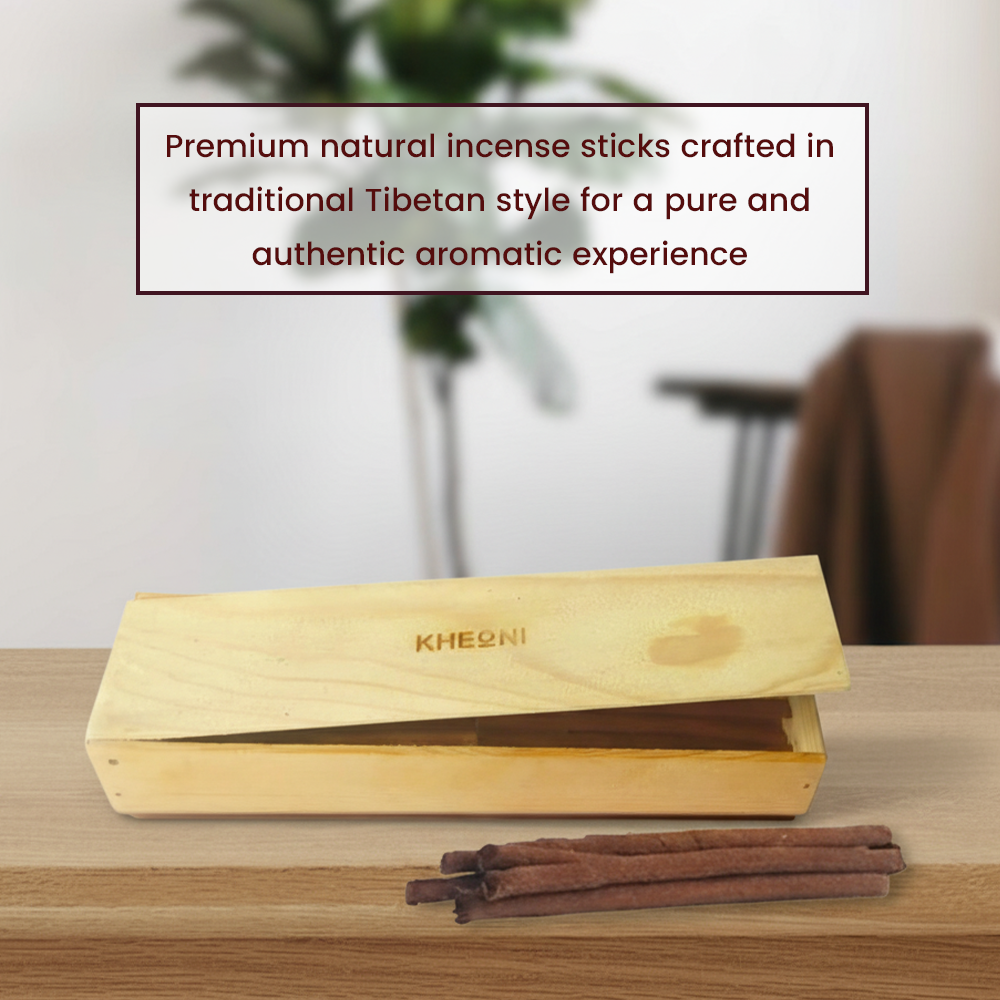 KHEONI Premium Tibetan Meditation Incense Dhoop Sticks for Aroma Therapy, Pooja, Home, Yoga - 240 Gram - 30 Sticks
