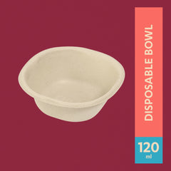CHUK 120 ml Sugarcane Bagasse Disposable Bowl - Pack of 3