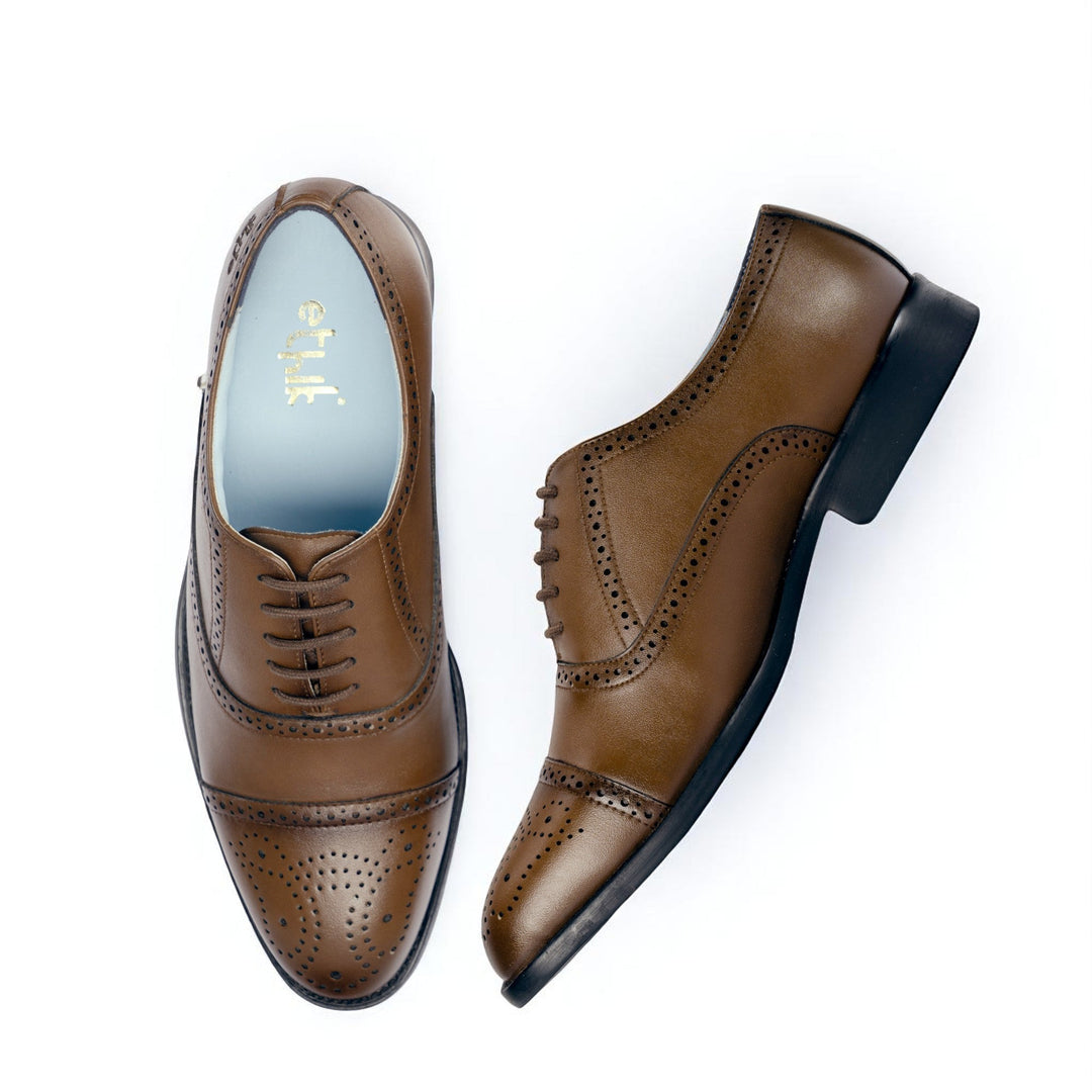 The Gentlemen Tan Brown Formal Oxford Shoes