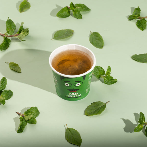 CupJi Tulsi Green Tea - Pack of 10 Cups