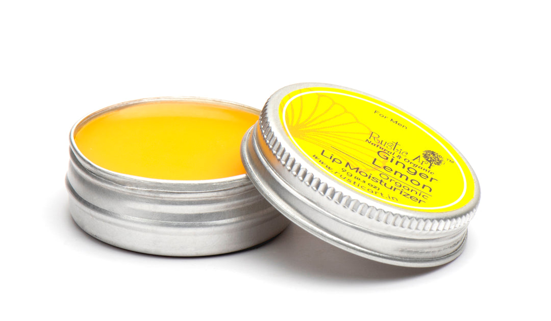 Rustic Art Ginger Lemon Organic Lip Moisturizer (9 gm) (pack of 2)