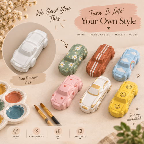 DIY Car Painting Kit for Kids & Adults | Paint Your Own Car Craft Kit | Creative Art & Personalised Decor