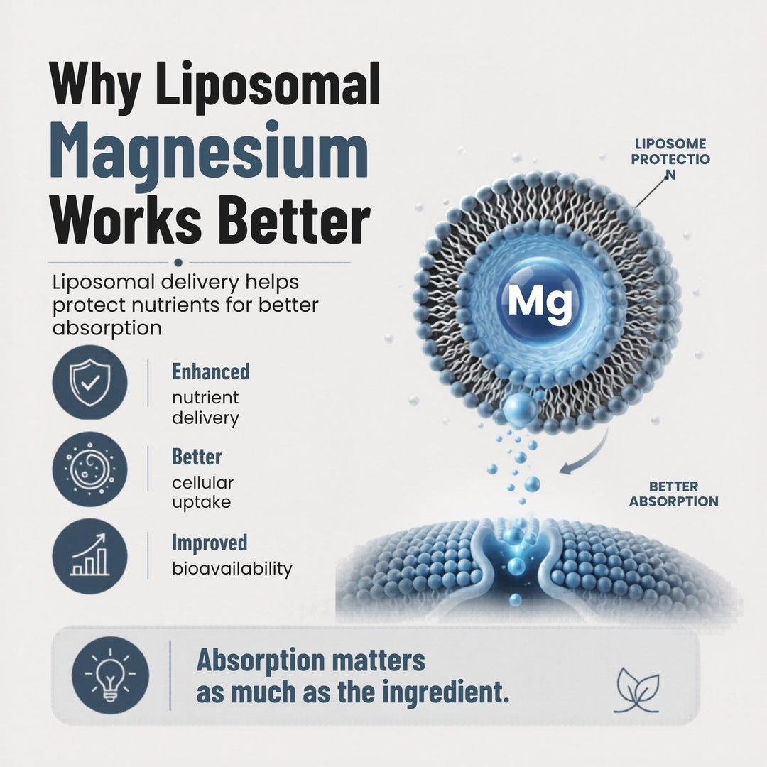 LipoMax Liposomal Magnesium 440mg with Vitamin D3 & B12 | Sleep & Relaxation