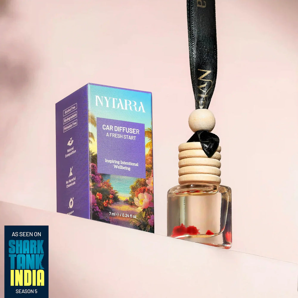 Nytarra Car Fragrance Diffuser - A Fresh Start | Alcohol-Free, Paraben-Free | Long-Lasting Car Freshener