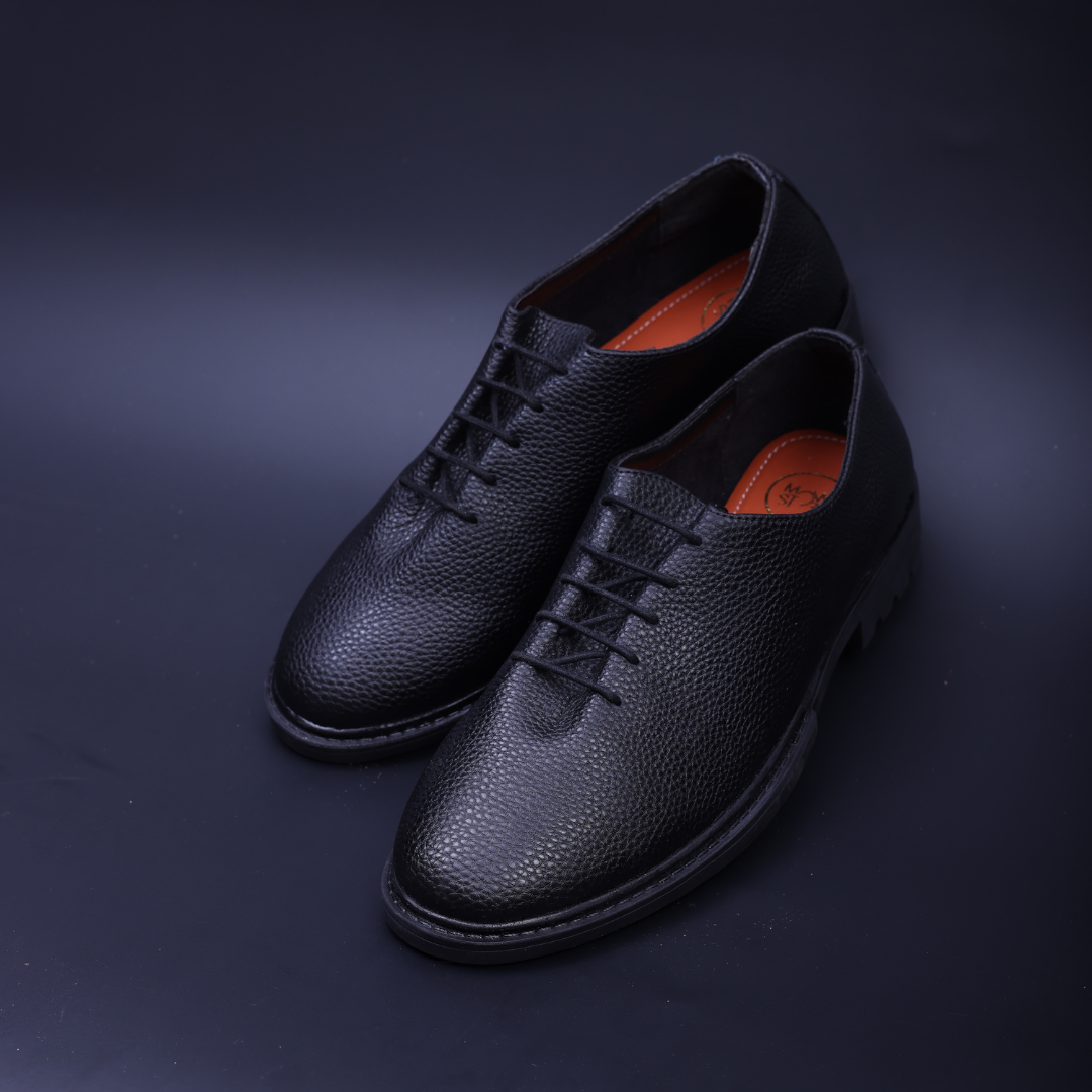 Monkstory Atelier 1960 Pebble Grain Hybrid Slip-Ons – Midnight Black