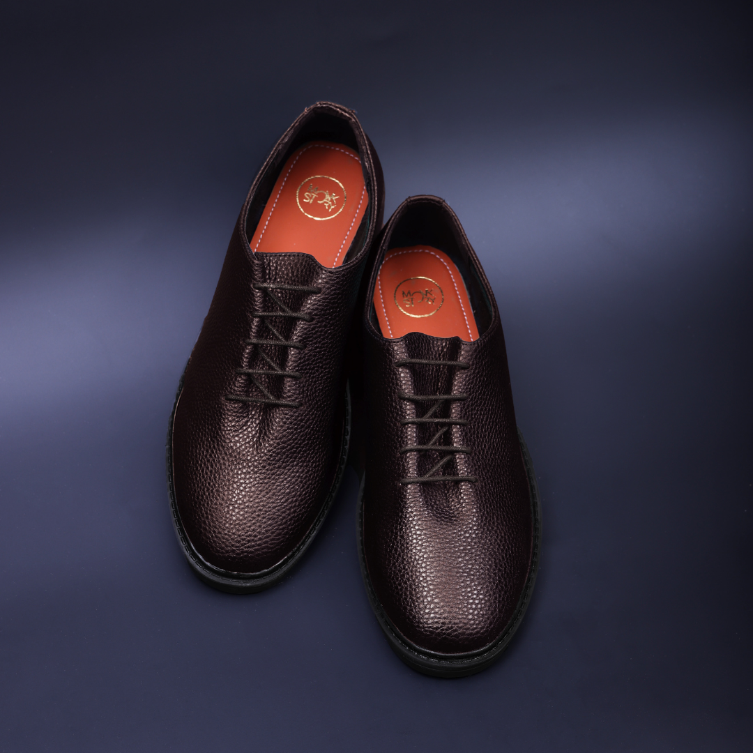 Monkstory Atelier 1960 Pebble Grain Hybrid Slip-Ons – Deep Brown