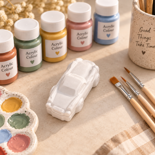 DIY Car Painting Kit for Kids & Adults | Paint Your Own Car Craft Kit | Creative Art & Personalised Decor