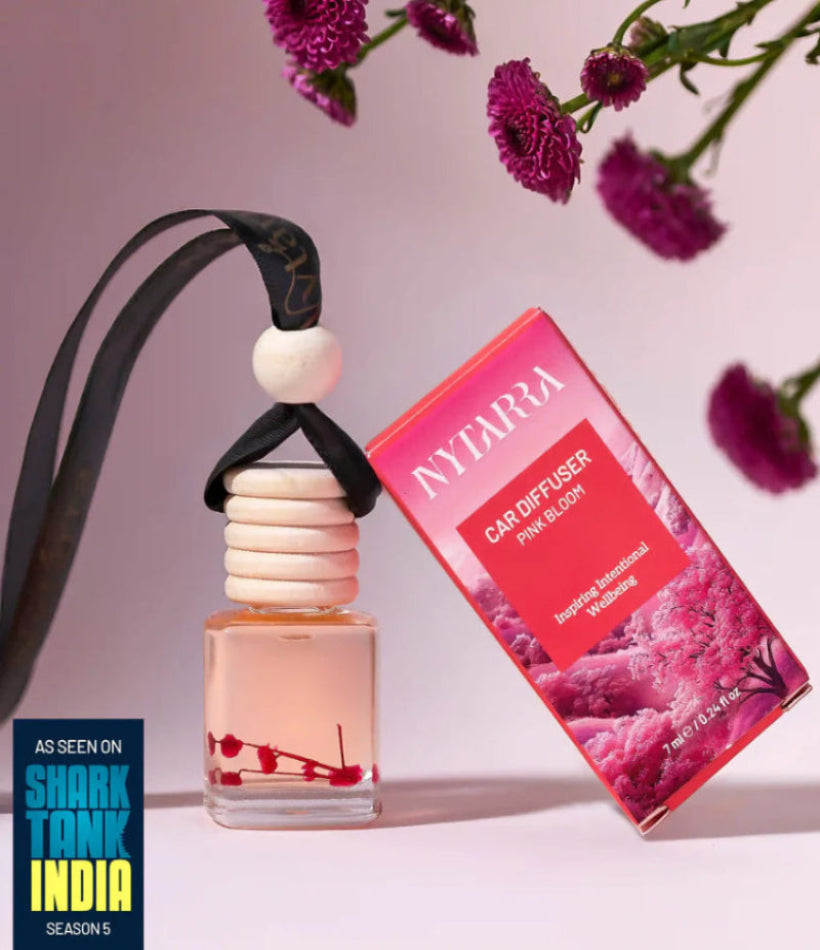 Nytarra Car Fragrance Diffuser - Pink Bloom | Floral Fruity Car Freshener | Alcohol-Free, Paraben-Free | Long-Lasting