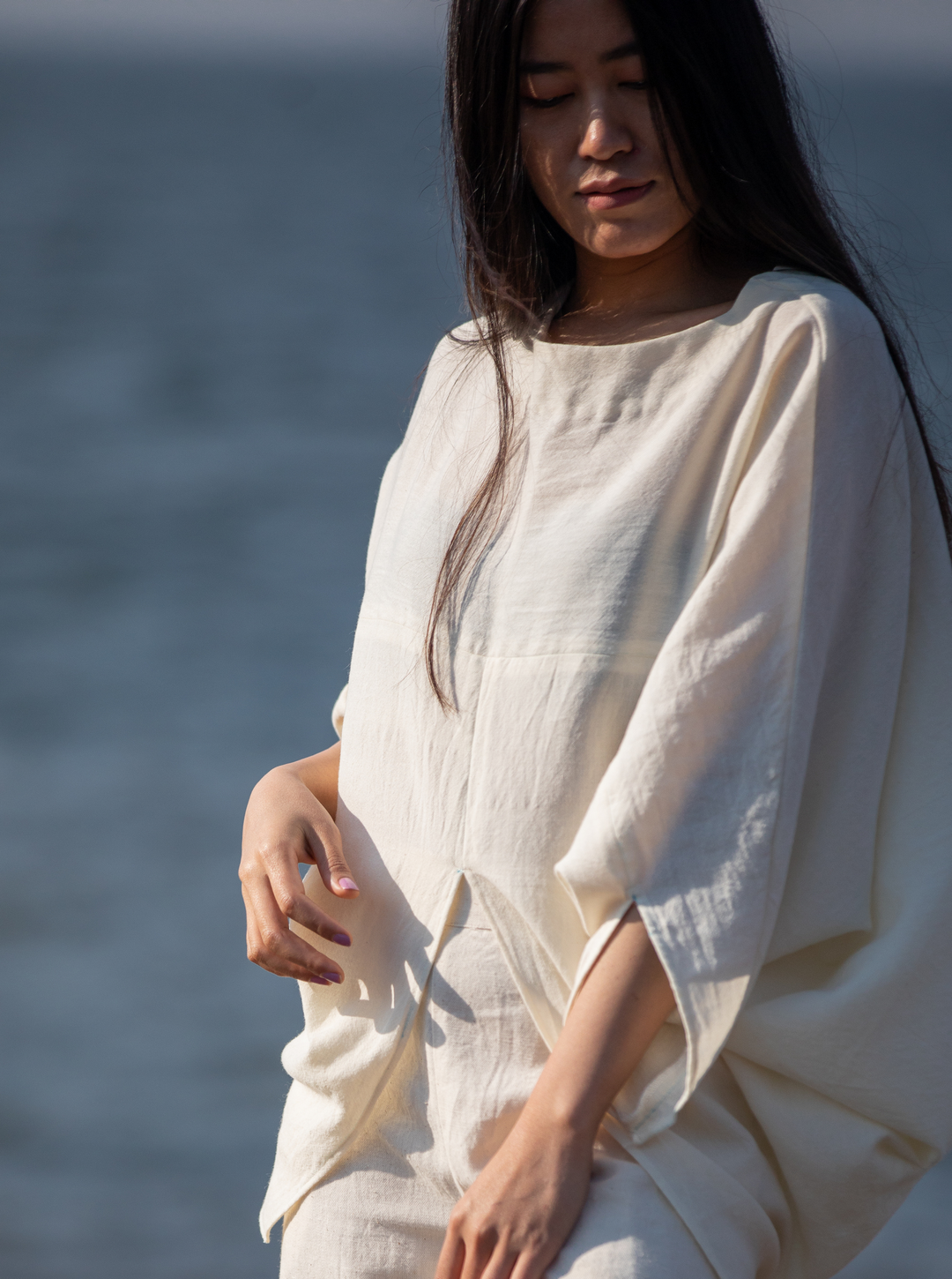 Unborn Studio Undyed - Iconic side cowl top