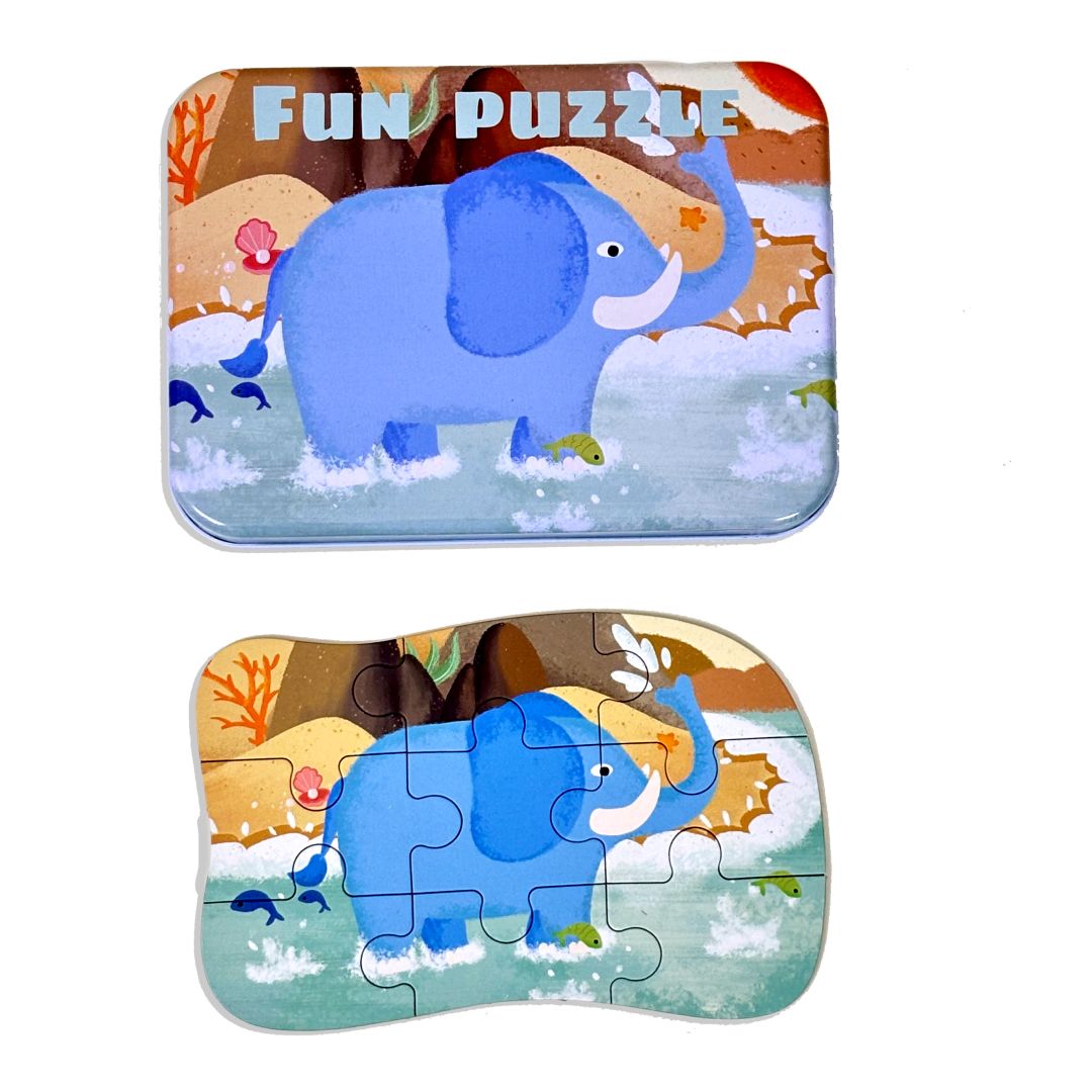 Wudly Wooden Progressive Puzzle Metal Box Land creature-2(PIGGY)