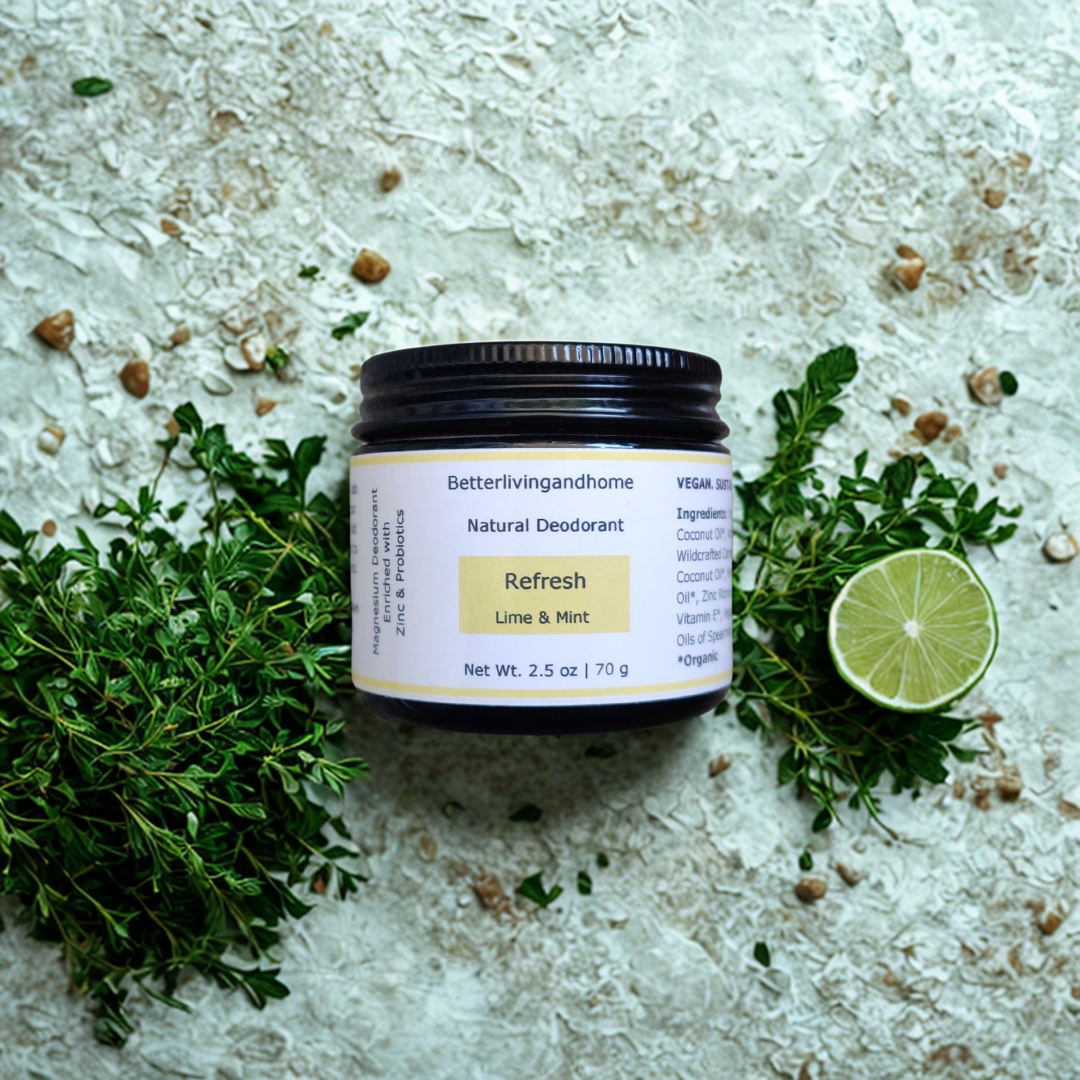 Betterliving And Home Refresh - Lime & Mint Natural Deodorant Enriched With Magnesium & Probiotics