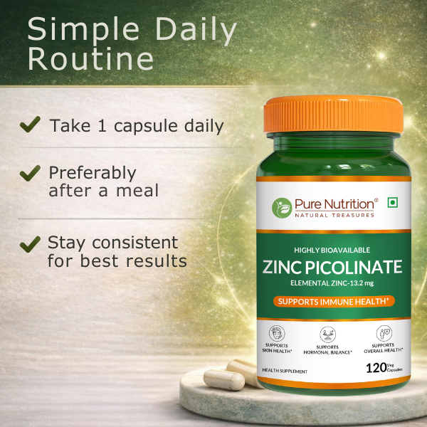 Zinc Picolinate 13.2mg  High Absorption | Immunity & Skin Support