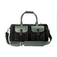 Green Hermitage Ajax Vegan Leather Duffle Bag - Black