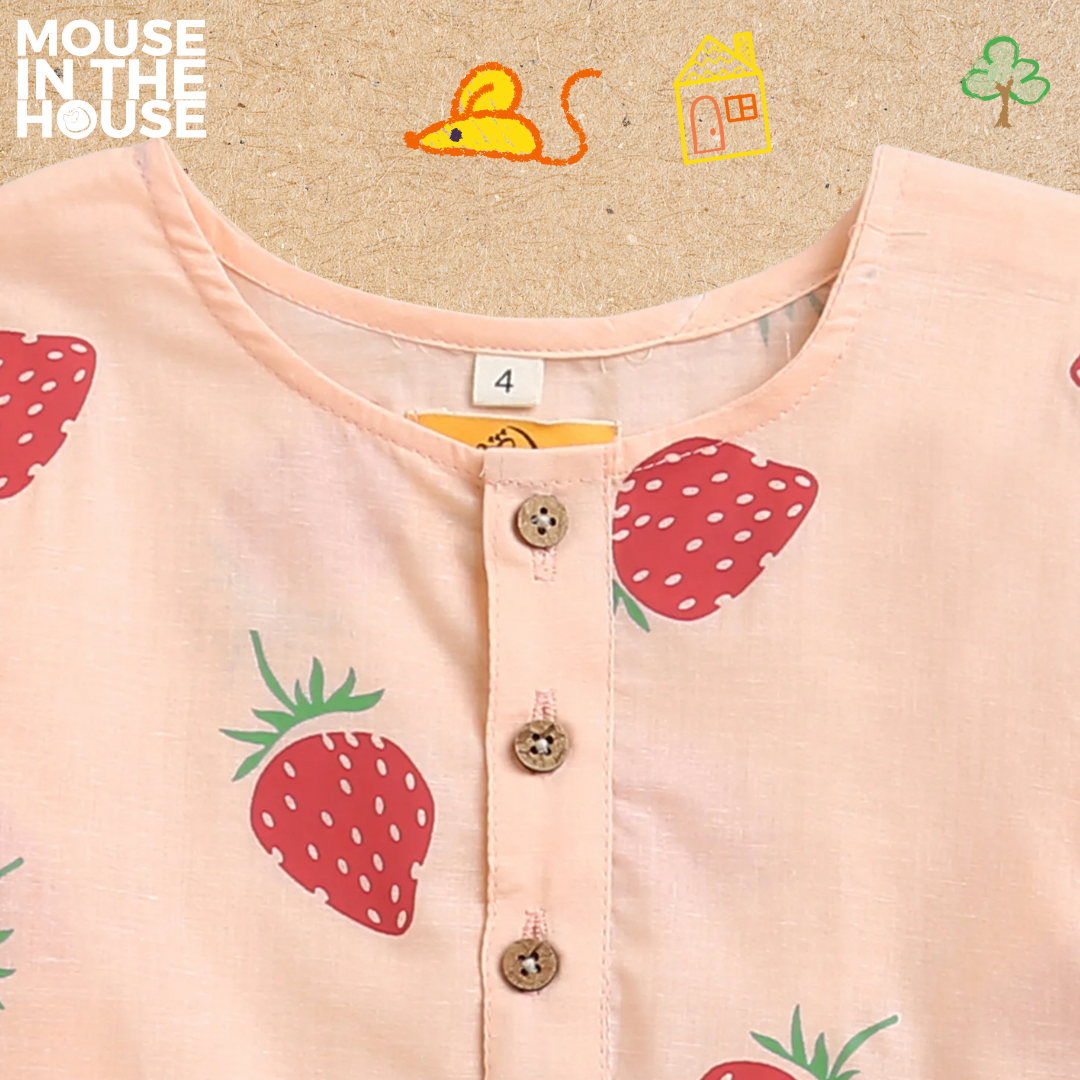 Mouse In The House A Fresh Strawberry- Unisex Nightdress