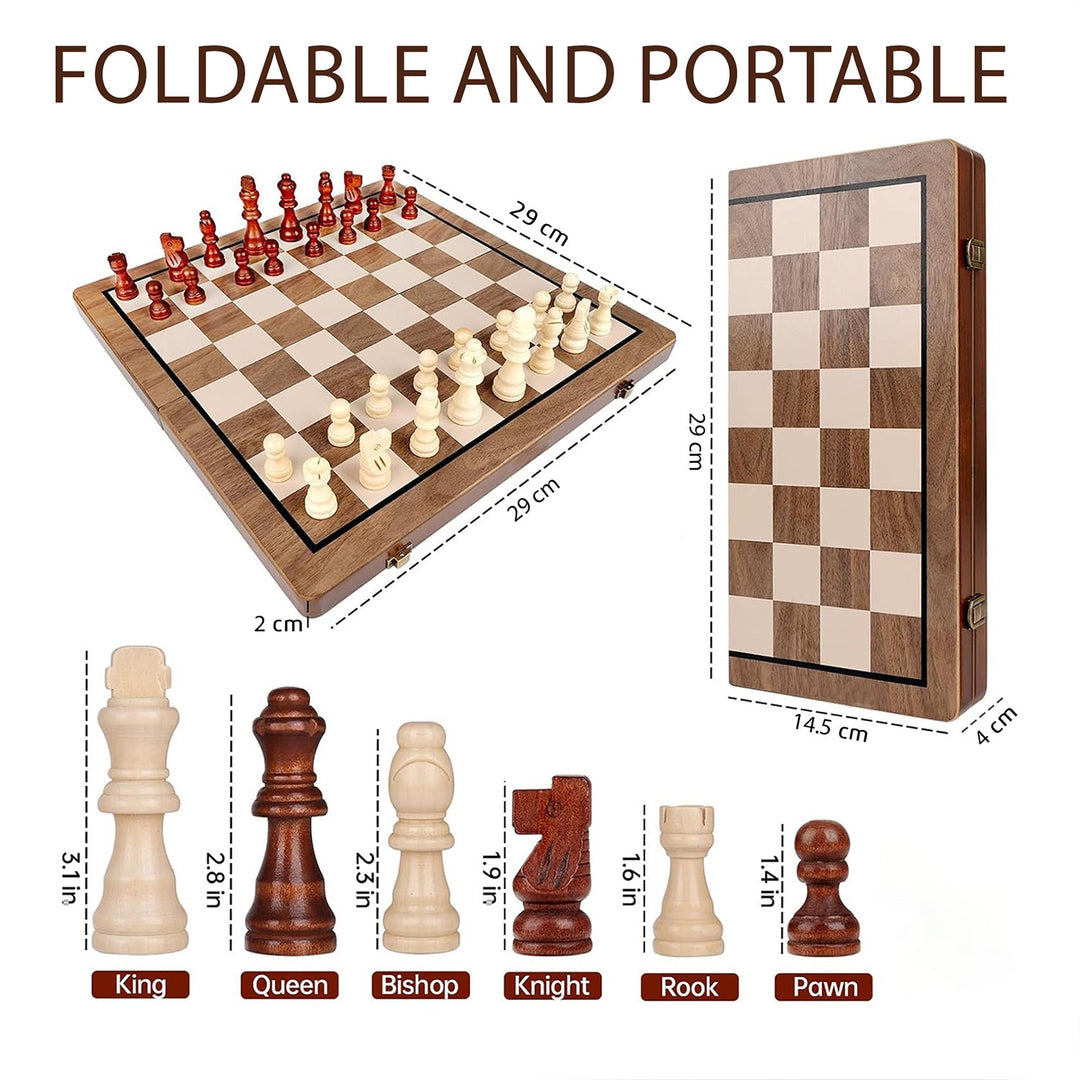 Wudly - Wooden Small Chess For Kids and Adults