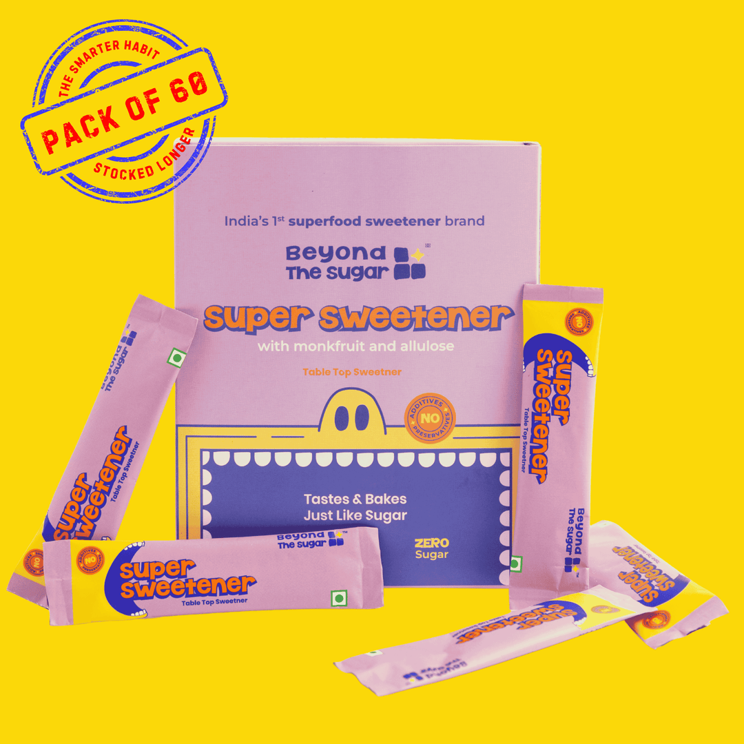 Super Sweetener | Monk Fruit and Allulose - Sachet Pack of 60 Sachets