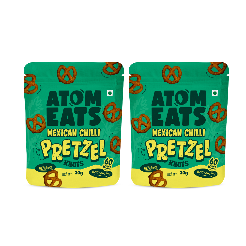 Atom Eats Mexican Chilli Pretzels | (30g Pack X 2) by Atom Eats