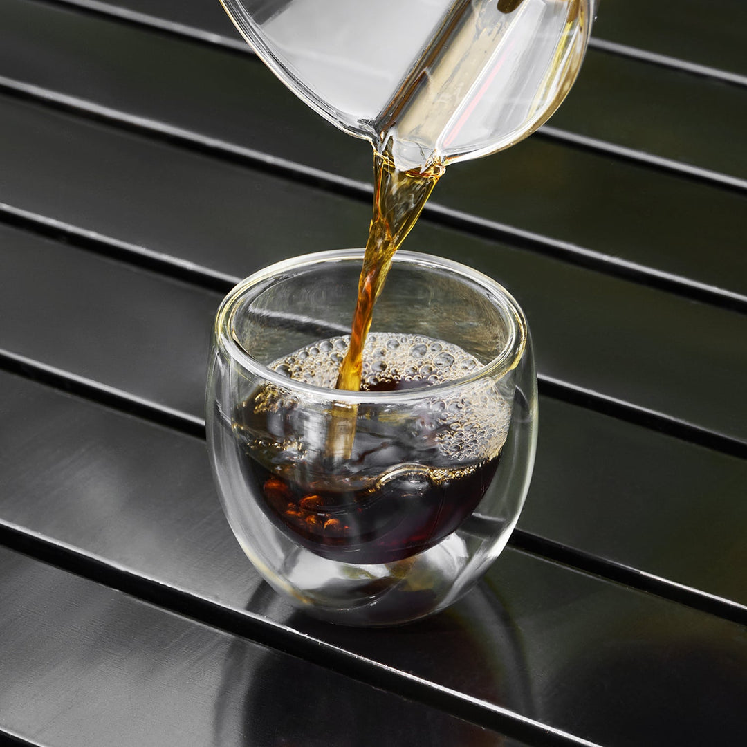 The Bean Co Roasters Roasters 9-Piece Pour-Over Coffee Set | Gooseneck Kettlel | Manual Grinder | Chemex-Style Carafe | Stainless steel filter Dripper, Glass Cups, Bean Holders & Premium Digital Scale