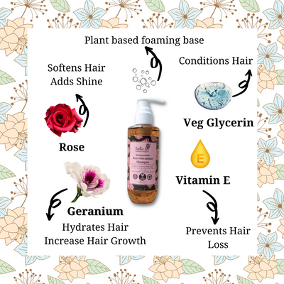 Rustic Art Rose Geranium Shampoo 210g