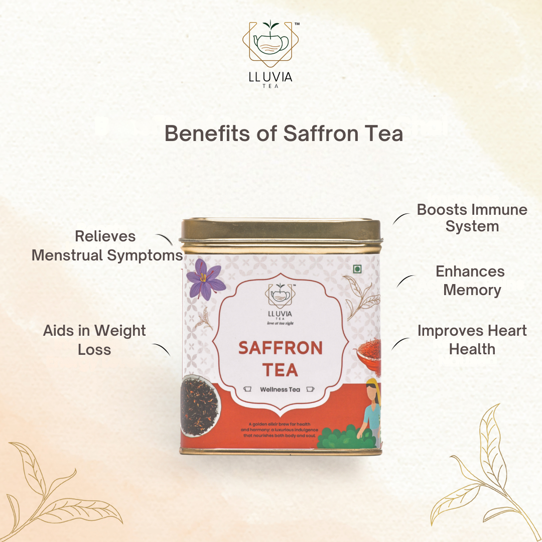 Lluvia Tea Saffron Tea - Respiratory Support | Antioxidant Richness | Anti Inflammatory (50 gm)