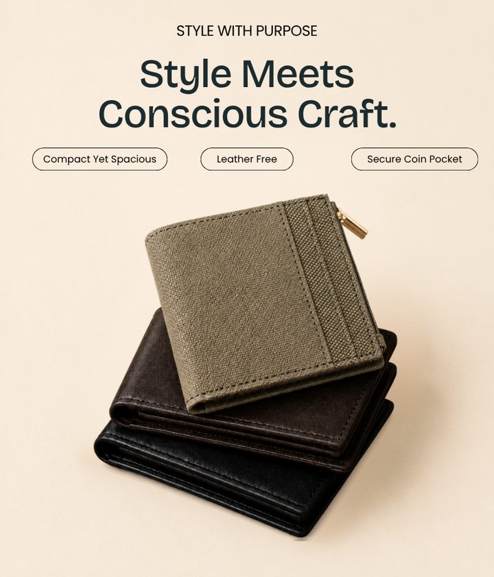 The Label GAIA Hemp Men’s Wallet with Coin Pocket