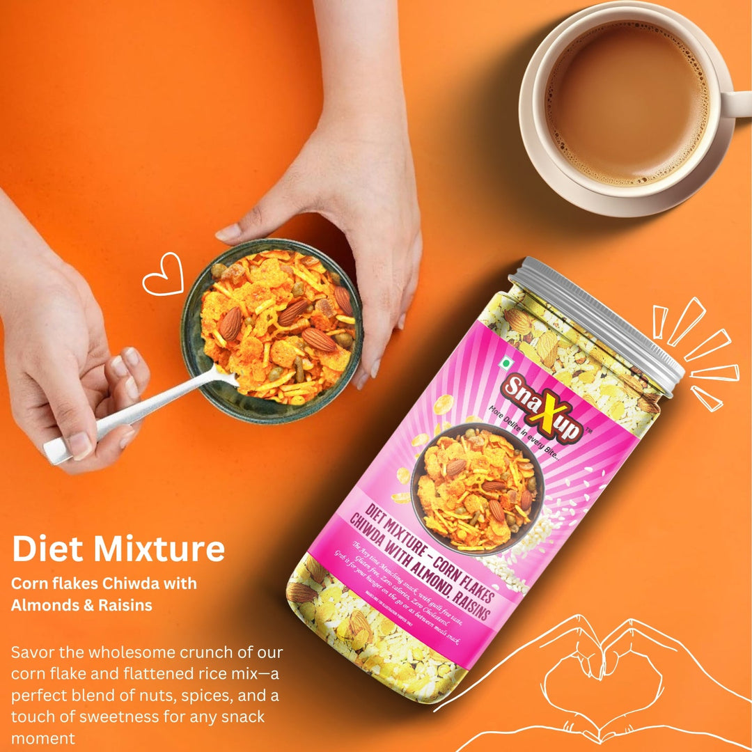Diet Mixture Corn Flakes Chiwda With Almond, Raisins 250 g