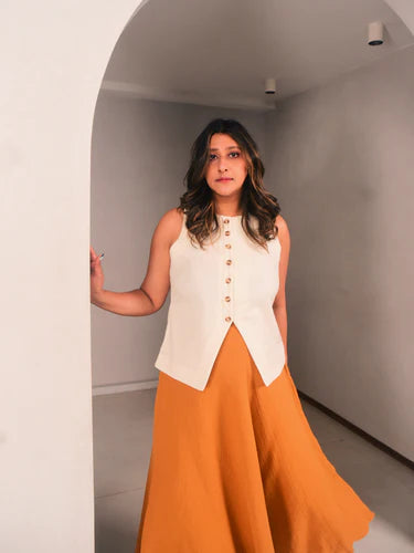 WhySoBlue Tila Vest Skirt Set