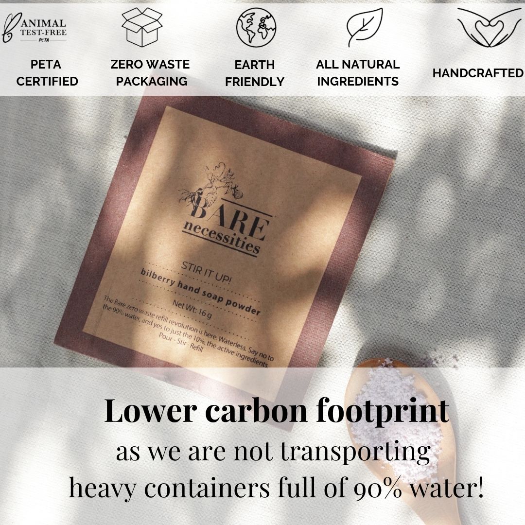 Bare Necessities Powder to liquid handwash with citrus fragrance | 1 packet makes 250 ml | pack of 2