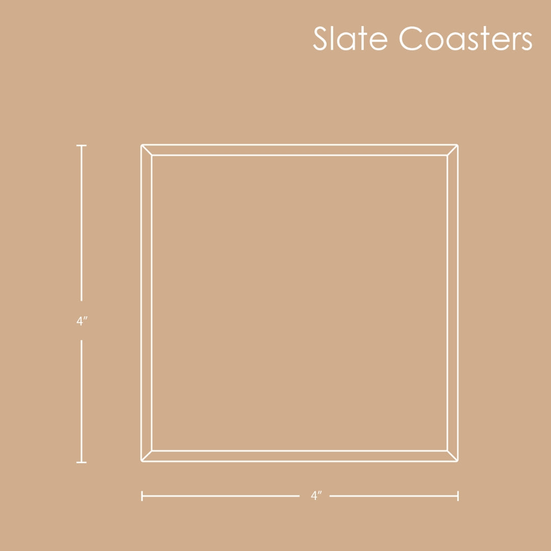 Muun Home Slate Coasters Set of 4