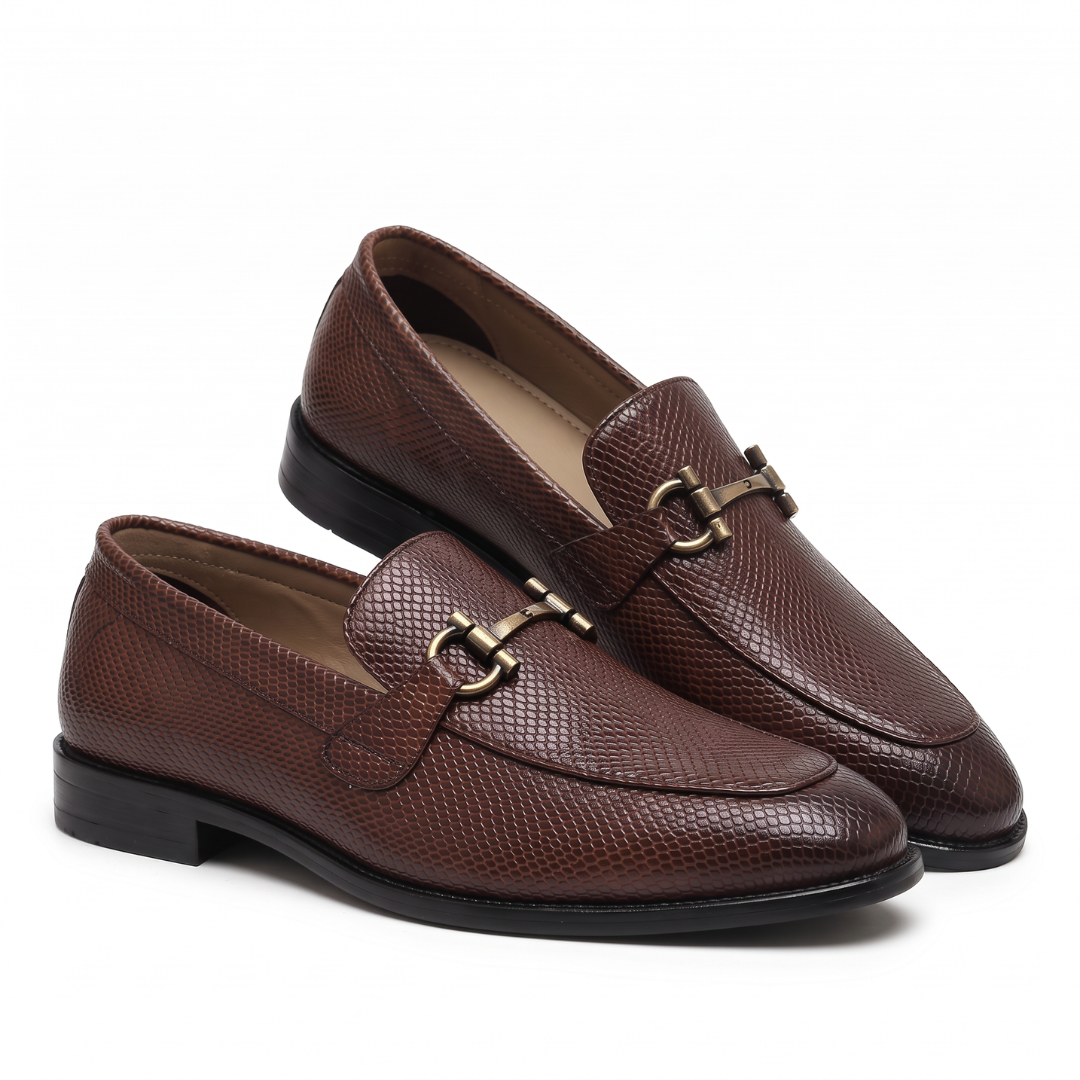 Stunner Tan Textured Loafers