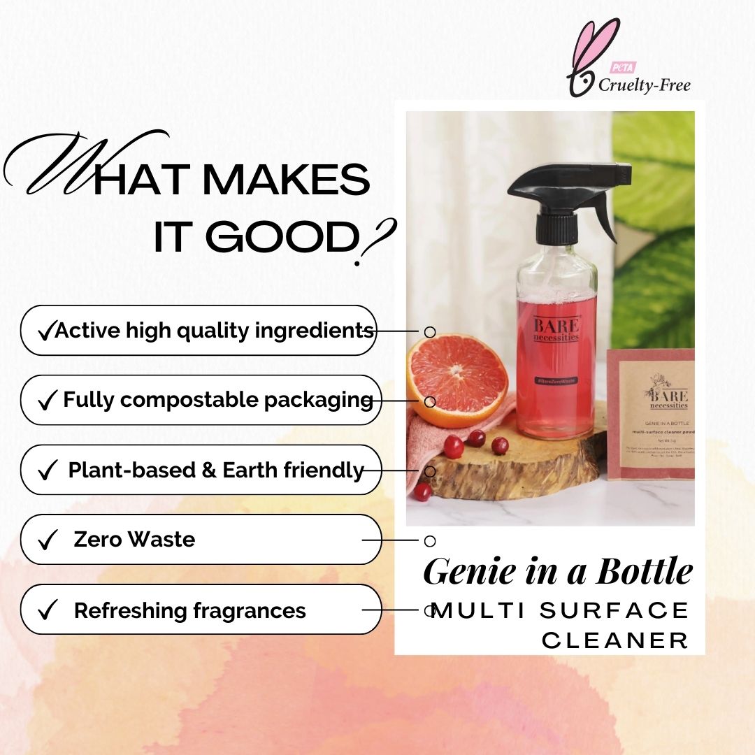 Bare Necessities Powder to liquid  multi surface cleaner | pack of 2 - makes 500ml