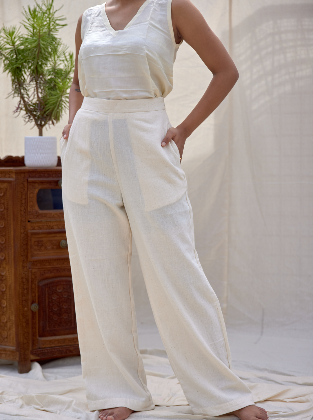 Unborn Studio Undyed - Pull on pants