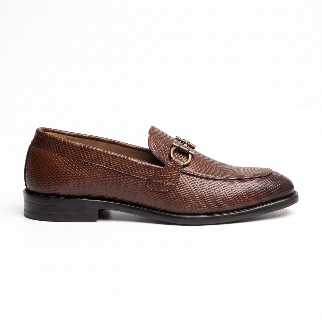 Stunner Tan Textured Loafers