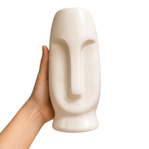 Visage Moderne – Sculptural Face Ceramic Vase