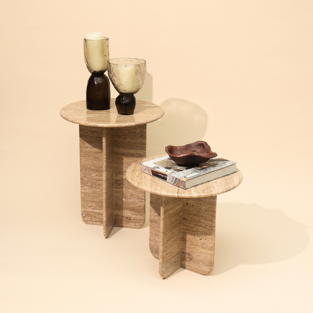 Muun Home Norge Marble Table - Travertine