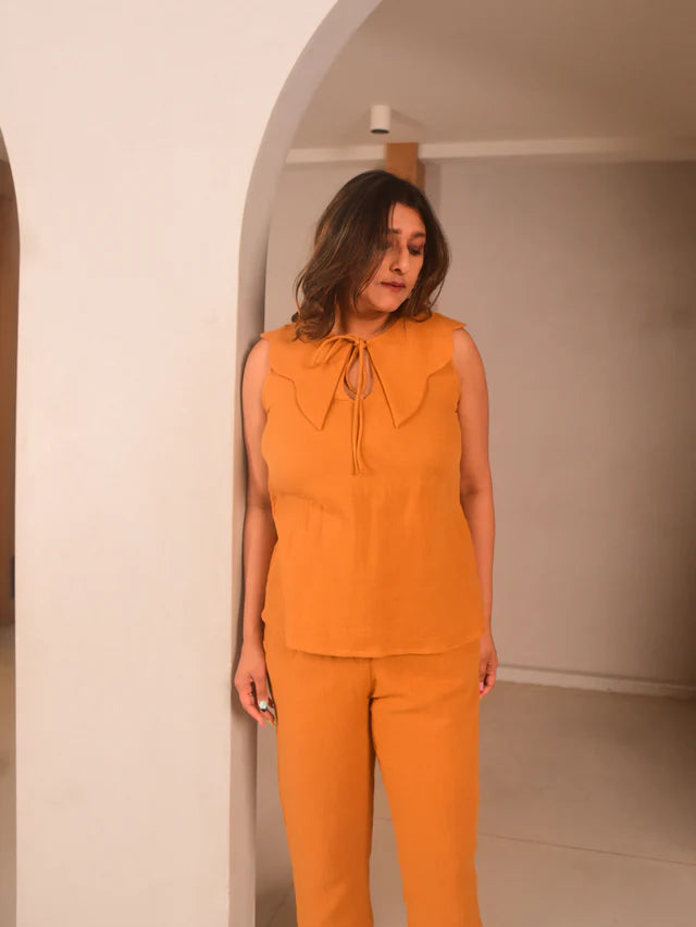 WhySoBlue Tila Collar Top