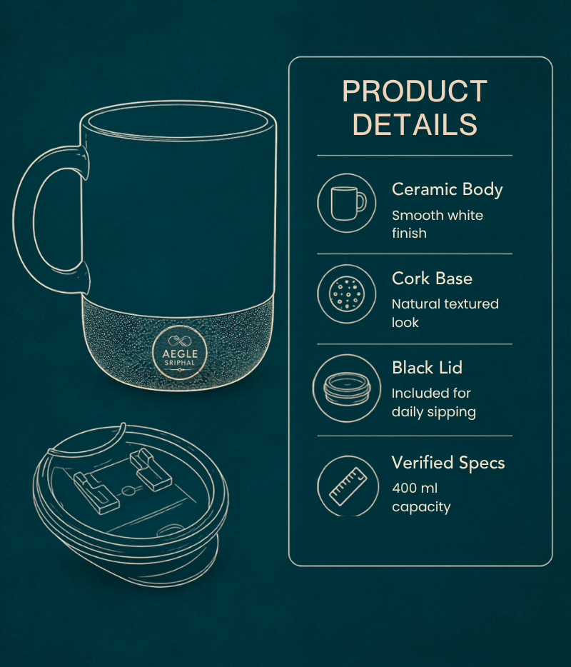 Cork & Ceramic Coffee Mug
