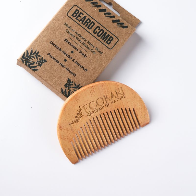 Ecokari Natural Neem Wooden Combs Set (3 pcs)