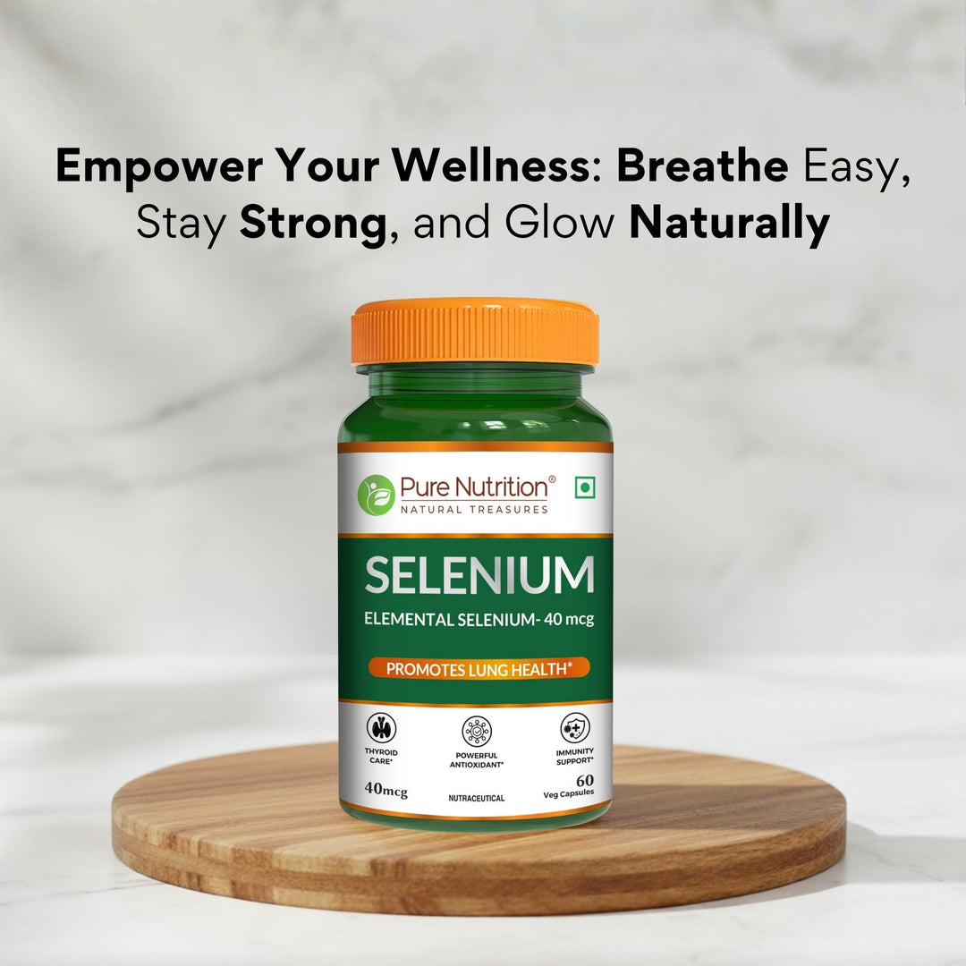 Selenium Supplement  60 Veg Capsules for Immunity & Wellness