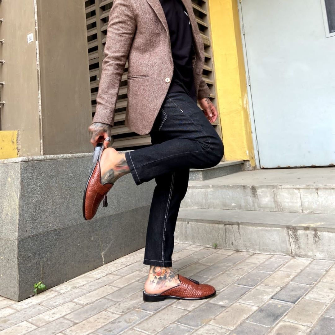 Monkstory Luxious Mule Shoes With Fur Insoles - Tan