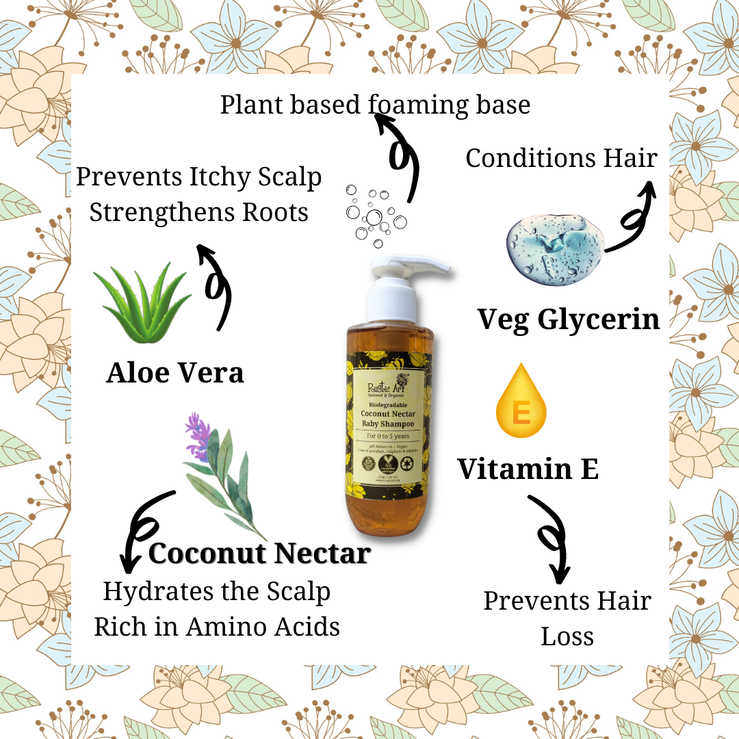 Rustic Art Coconut Nectar Baby Shampoo 210g