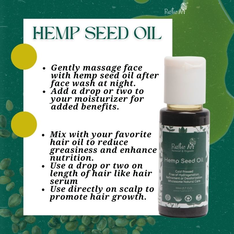 Rustic Art Organic Hemp Seed Oil 50ml