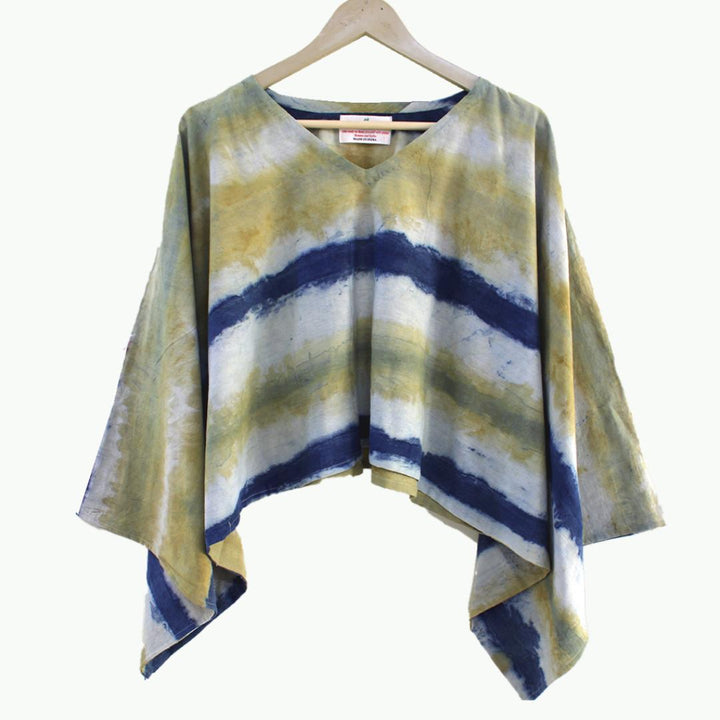 Bageeya "Rekha" Handwoven Organic Cotton Box top | Crafted with Harda and Indigo